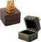 Hand-Carved Cat Wooden Ring Box - Magnetic Closure & Shockproof Sponge Vintage Jewelry Ring Holder Box, Personalized Square Wedding Ring Box